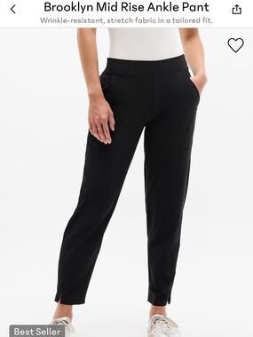 Athleta Brooklyn Mid Rise Black Pants, Size 0